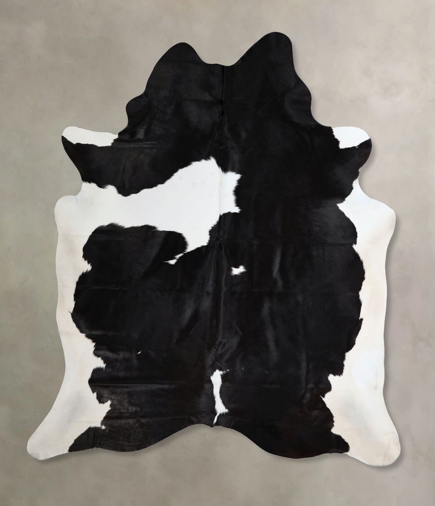 Black and White XX-Large Brazilian Cowhide Rug 8'2"H x 6'9"W #A43599 by Hudson Hides