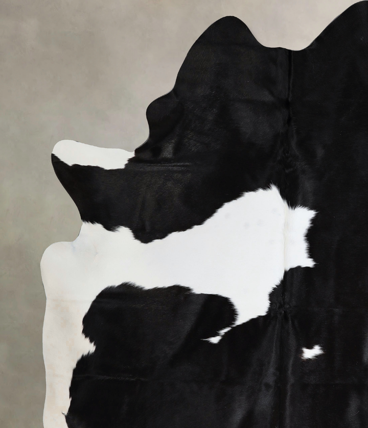 Black and White XX-Large Brazilian Cowhide Rug 8'2"H x 6'9"W #A43599 by Hudson Hides