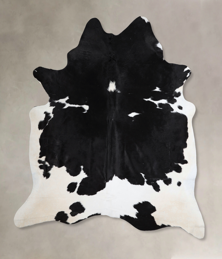 Black and White X-Large Brazilian Cowhide Rug 7'6"H x 6'8"W #A43600 by Hudson Hides