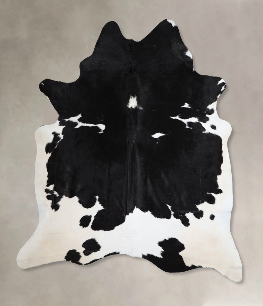 Black and White X-Large Brazilian Cowhide Rug 7'6"H x 6'8"W #A43600 by Hudson Hides