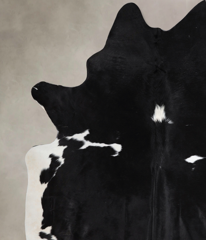 Black and White X-Large Brazilian Cowhide Rug 7'6"H x 6'8"W #A43600 by Hudson Hides