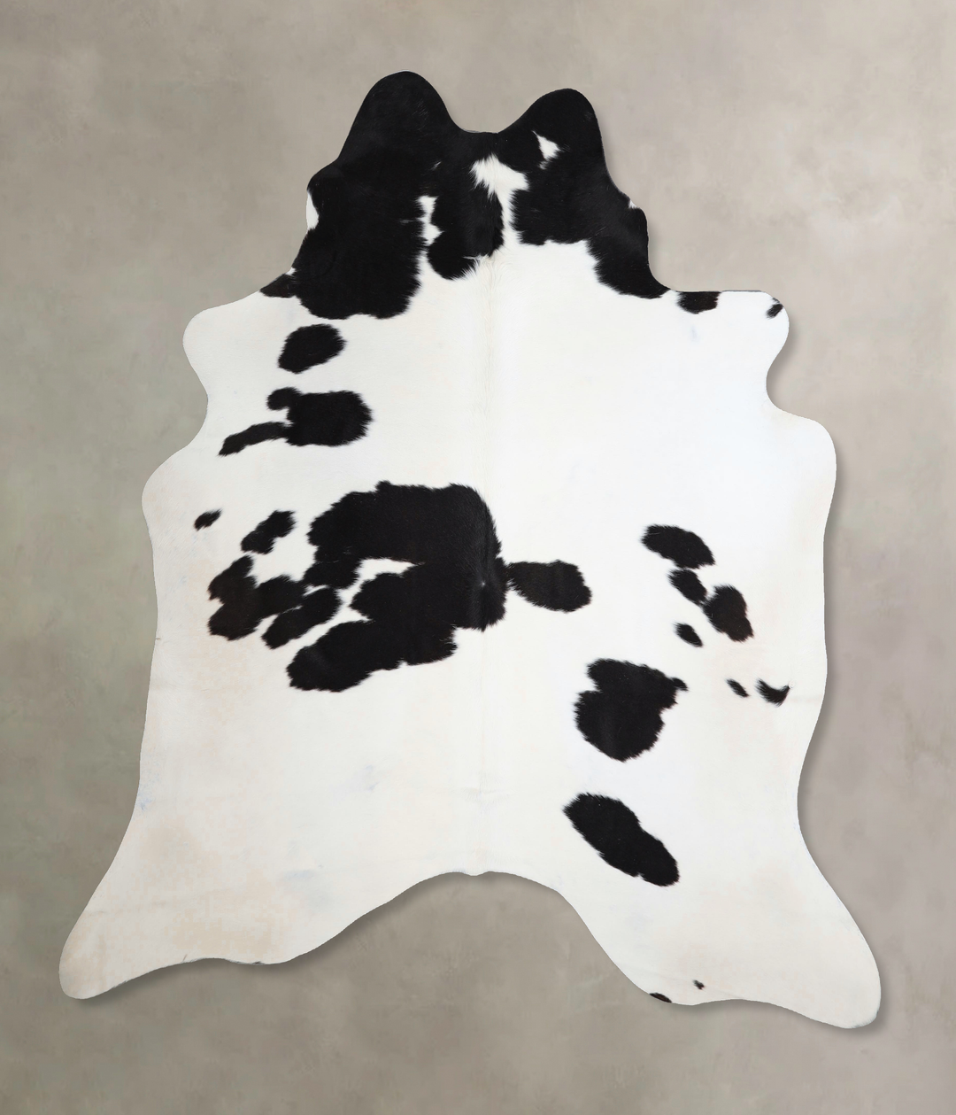Black and White X-Large Brazilian Cowhide Rug 7'1"H x 6'7"W #A43601 by
