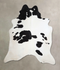 Black and White X-Large Brazilian Cowhide Rug 7'1