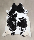 Black and White XX-Large Brazilian Cowhide Rug 7'9"H x 7'6"W #A43602 by Hudson Hides