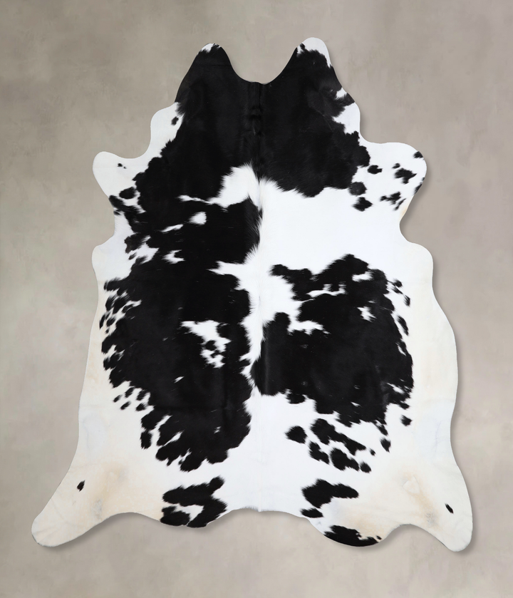 Black and White XX-Large Brazilian Cowhide Rug 7'9"H x 7'6"W #A43602 by Hudson Hides