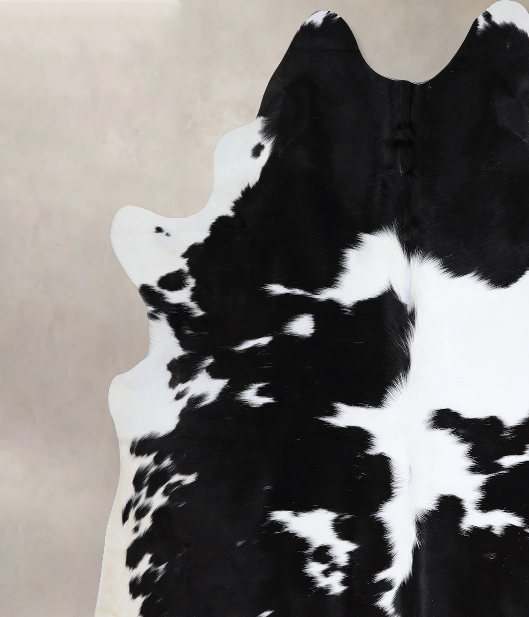Black and White XX-Large Brazilian Cowhide Rug 7'9"H x 7'6"W #A43602 b