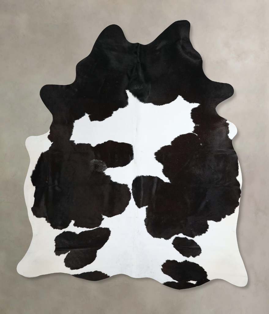 Black and White X-Large Brazilian Cowhide Rug 7'5"H x 6'1"W #A43603 by Hudson Hides
