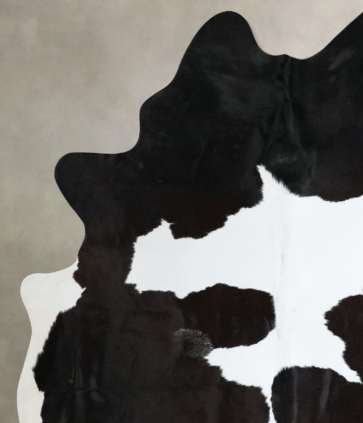 Black and White X-Large Brazilian Cowhide Rug 7'5"H x 6'1"W #A43603 by Hudson Hides