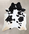 Black and White XX-Large Brazilian Cowhide Rug 7'10