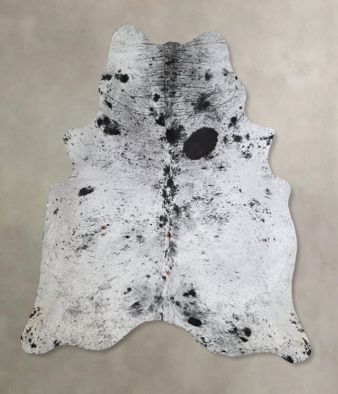 Salt and Pepper Black XX-Large Brazilian Cowhide Rug 8'0"H x 7'2"W #A4
