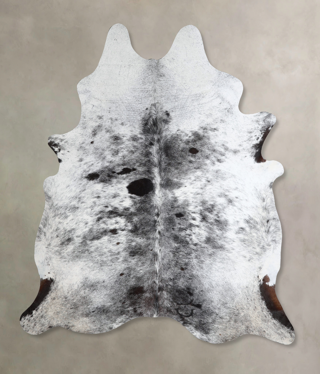 Salt and Pepper Black XX-Large Brazilian Cowhide Rug 7'10"H x 6'6"W #A