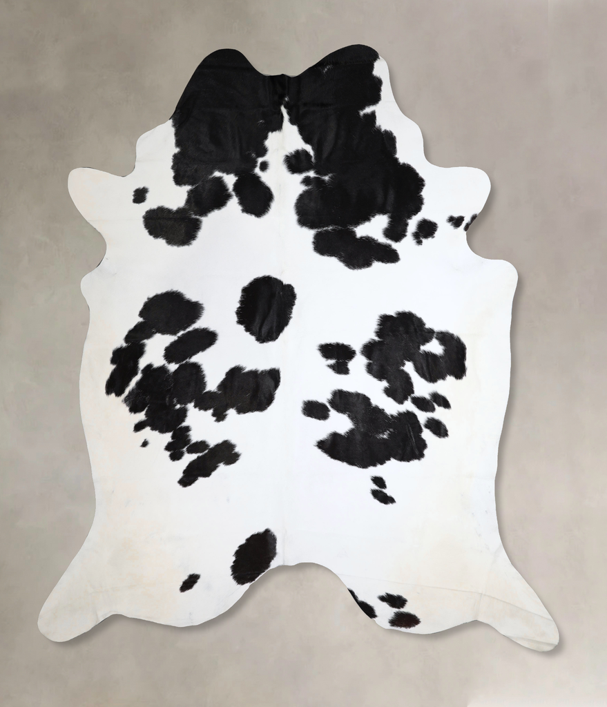 Black and White XX-Large Brazilian Cowhide Rug 9'1"H x 8'1"W #A43610 by Hudson Hides