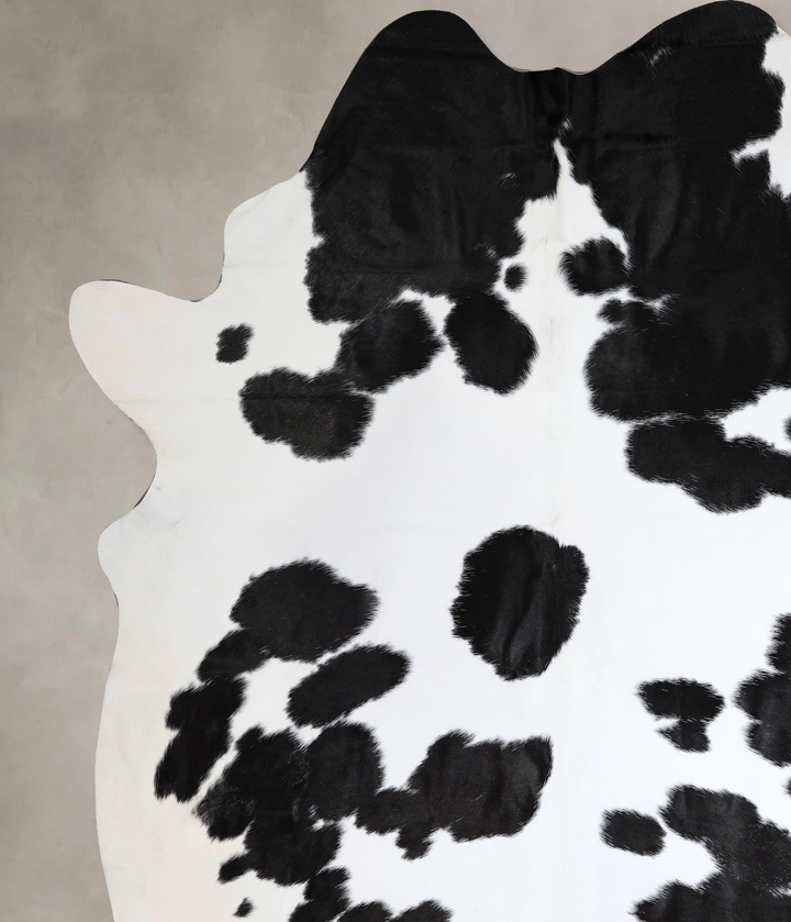 Black and White XX-Large Brazilian Cowhide Rug 9'1"H x 8'1"W #A43610 by Hudson Hides