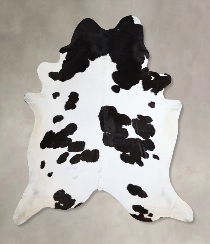 Black and White XX-Large Brazilian Cowhide Rug 7'11"H x 7'4"W #A43611 by Hudson Hides