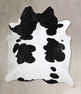 Black and White XX-Large Brazilian Cowhide Rug 7'9"H x 6'9"W #A43612 by Hudson Hides