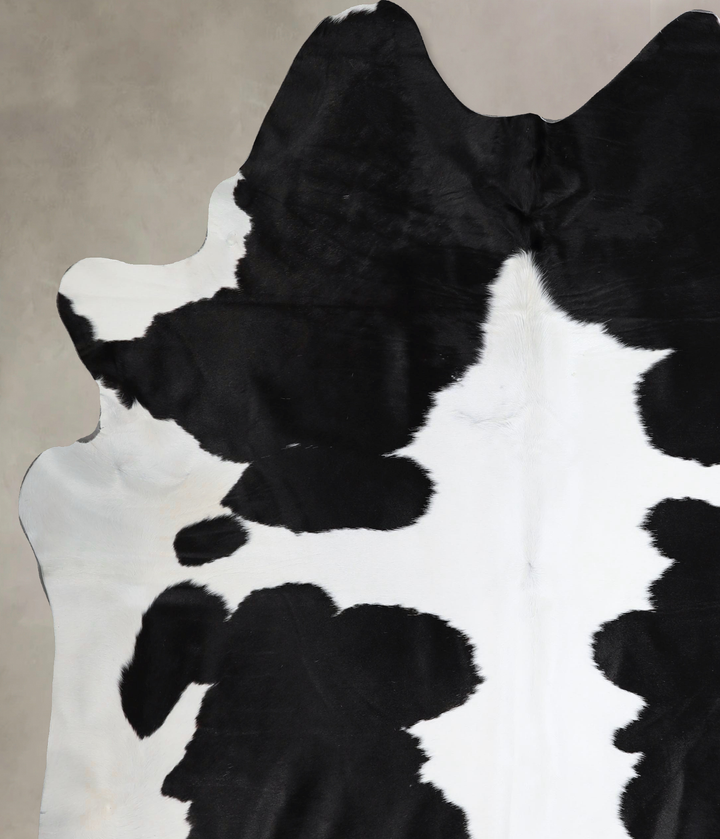 Black and White XX-Large Brazilian Cowhide Rug 7'9"H x 6'9"W #A43612 by Hudson Hides