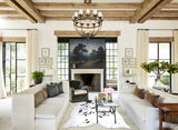 Black and White XX-Large Brazilian Cowhide Rug 7'10"H x 6'6"W #A43614 by Hudson Hides