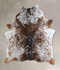 Salt and Pepper Brown Large Brazilian Cowhide Rug 6'10