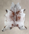 Salt and Pepper Brown X-Large Brazilian Cowhide Rug 7'0
