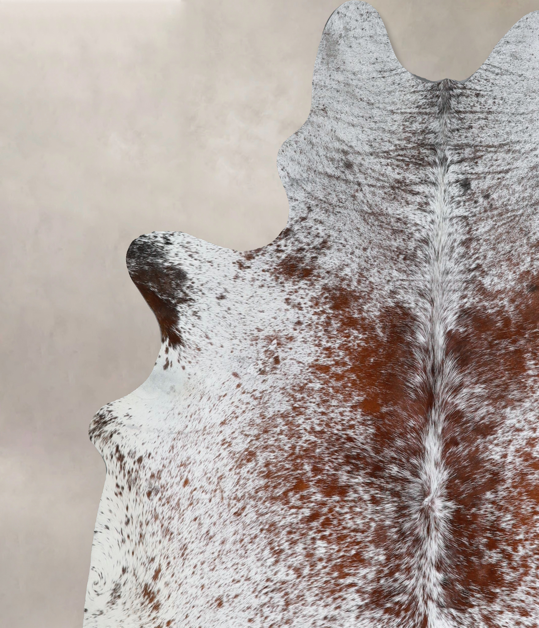Salt and Pepper Brown Cowhide Rug #A43621
