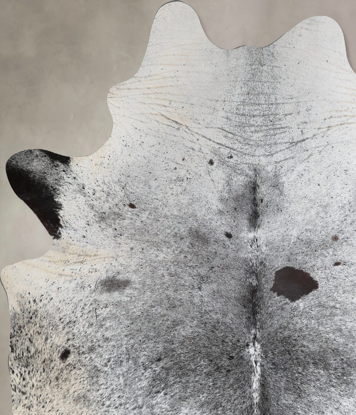 Salt and Pepper Black Cowhide Rug #A43628