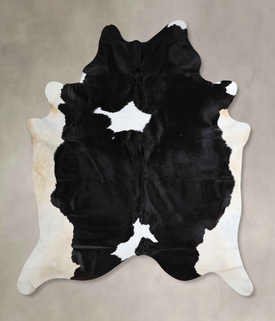 Black and White XX-Large Brazilian Cowhide Rug 8'7"H x 7'5"W #A43630 by Hudson Hides