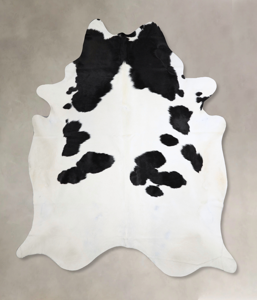 Black and White XX-Large Brazilian Cowhide Rug 8'3"H x 7'3"W #A43631 by Hudson Hides