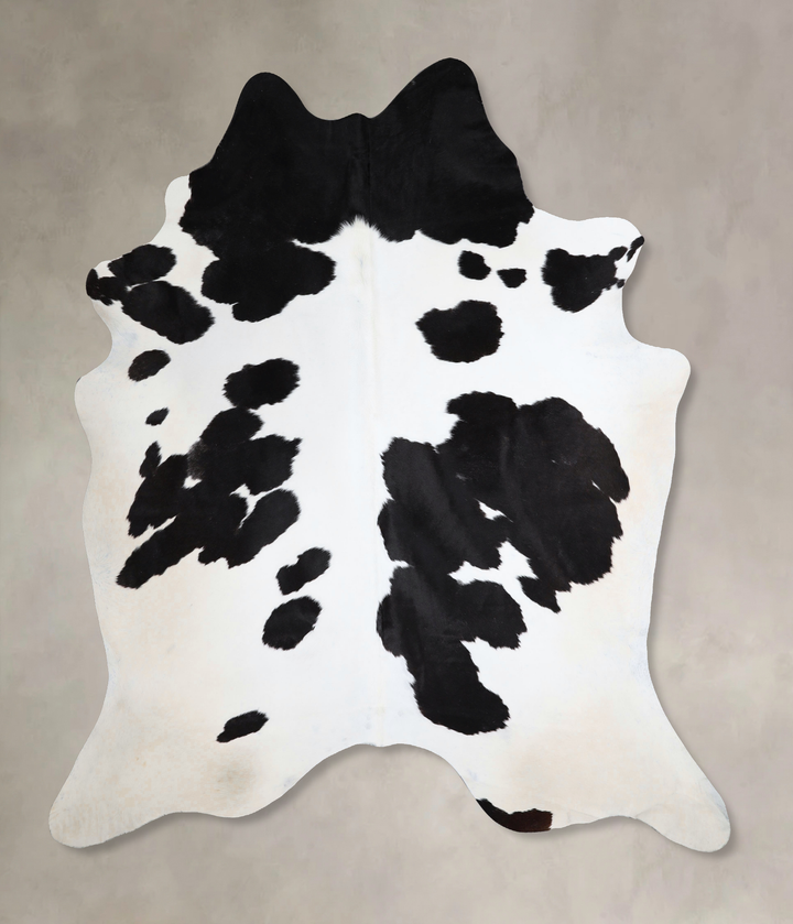 Black and White XX-Large Brazilian Cowhide Rug 8'1"H x 6'10"W #A43633 by Hudson Hides