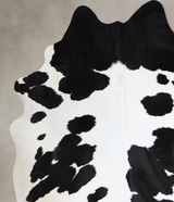 Black and White XX-Large Brazilian Cowhide Rug 8'1"H x 6'10"W #A43633 by Hudson Hides