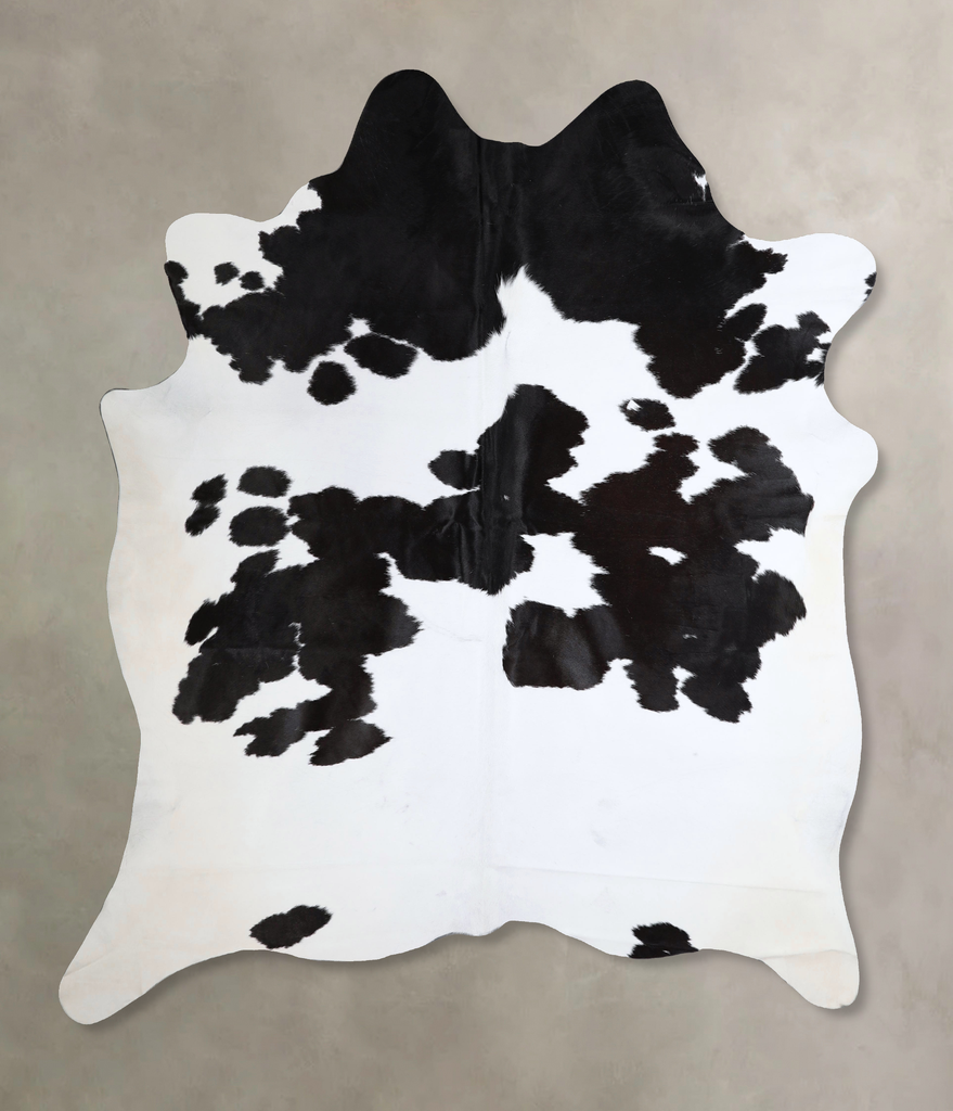 Black and White XX-Large Brazilian Cowhide Rug 8'0"H x 6'10"W #A43635 by Hudson Hides