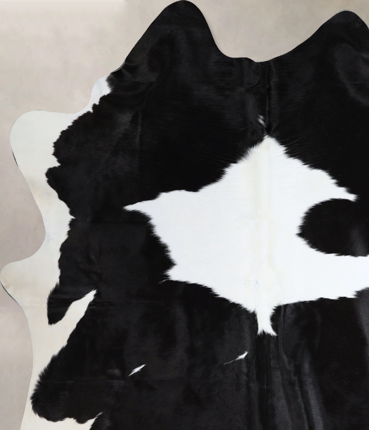 Black and White XX-Large Brazilian Cowhide Rug 8'1"H x 6'8"W #A43636 by Hudson Hides
