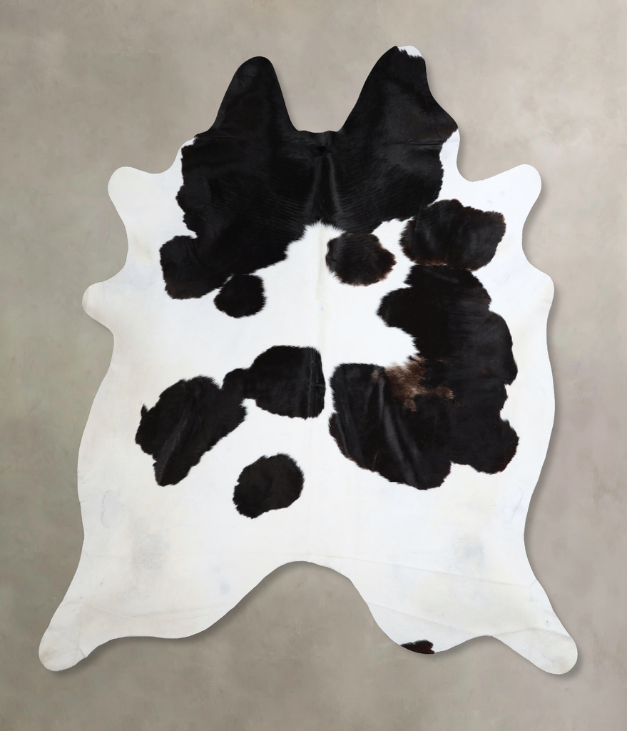 Black and White XX-Large Brazilian Cowhide Rug 7'8"H x 7'0"W #A43637 by Hudson Hides