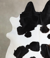 Black and White XX-Large Brazilian Cowhide Rug 7'8"H x 7'0"W #A43637 by Hudson Hides