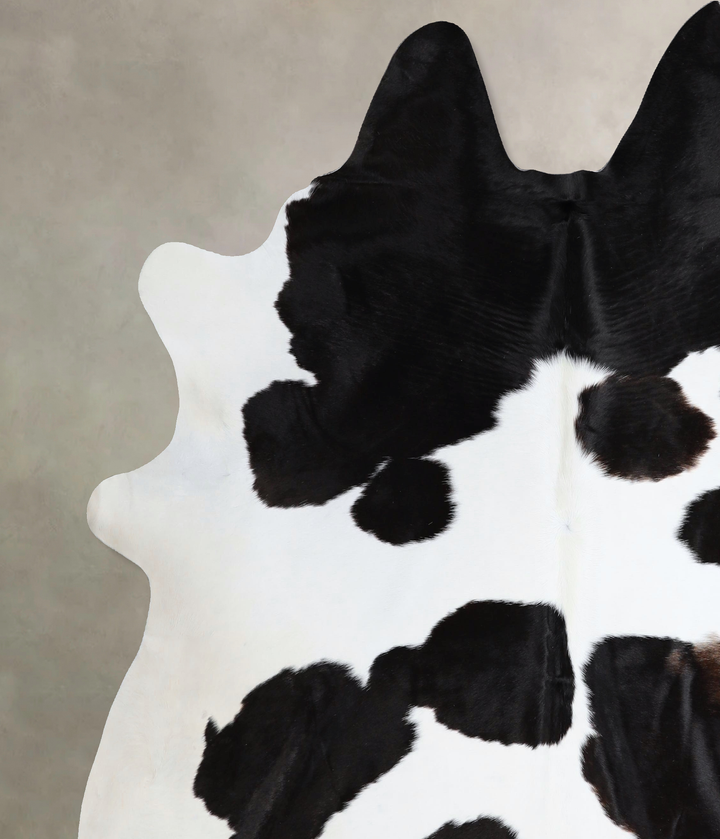 Black and White XX-Large Brazilian Cowhide Rug 7'8"H x 7'0"W #A43637 by Hudson Hides