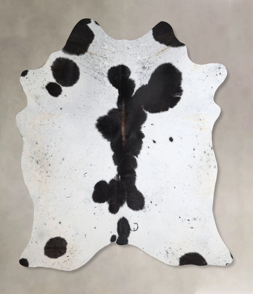 Black and White X-Large Brazilian Cowhide Rug 7'4"H x 6'6"W #A43638 by Hudson Hides