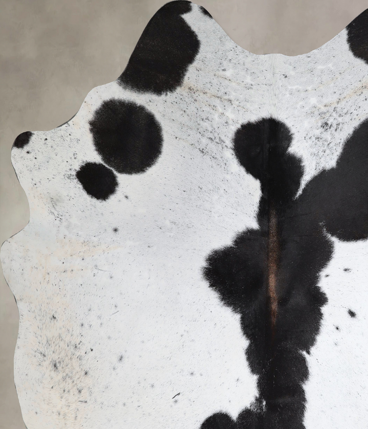 Black and White X-Large Brazilian Cowhide Rug 7'4"H x 6'6"W #A43638 by Hudson Hides
