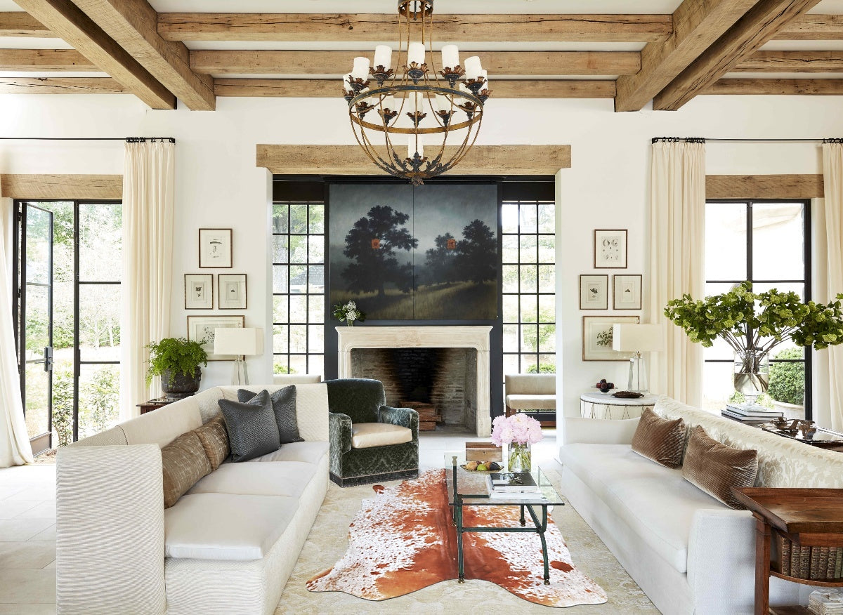 Salt and Pepper Brown Cowhide Rug #A43640
