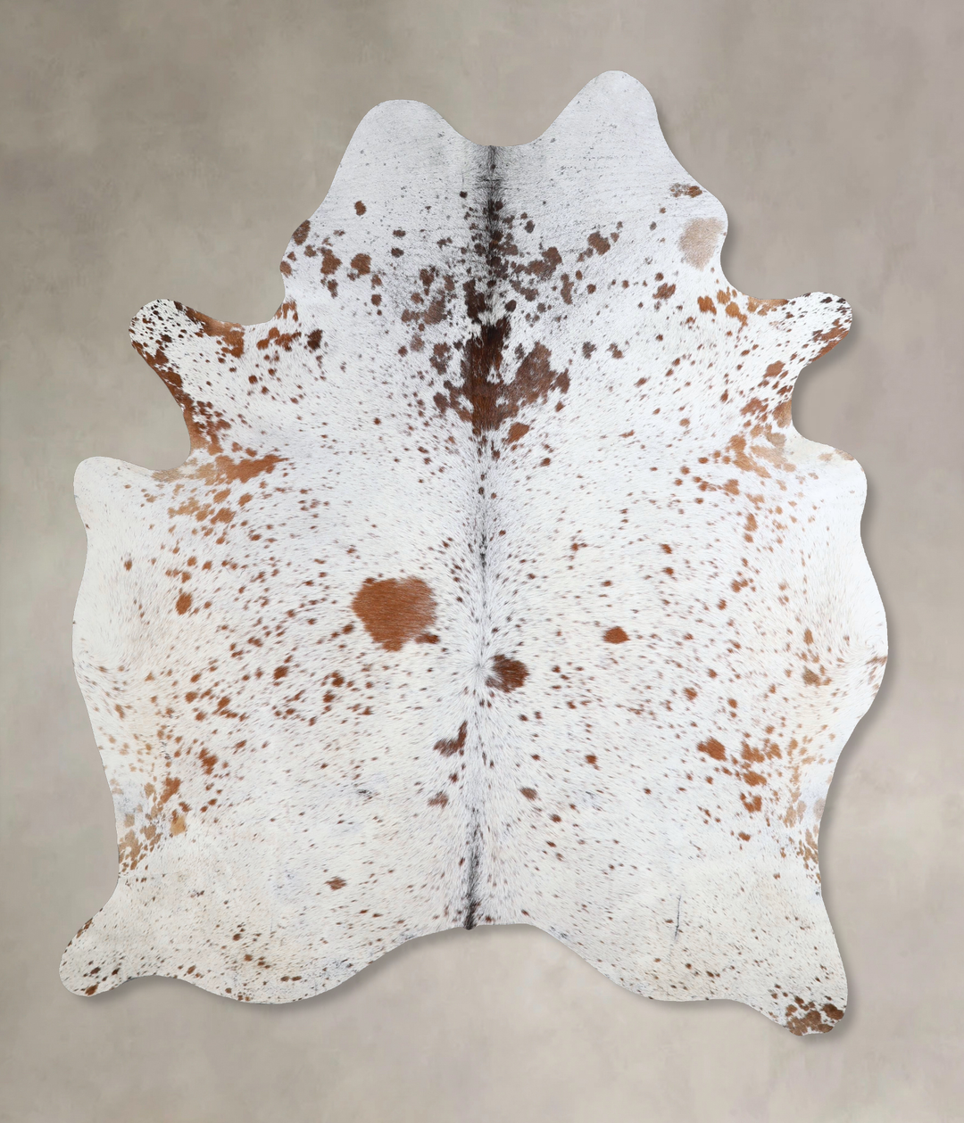 Salt and Pepper Brown Large Brazilian Cowhide Rug 7'1"H x 5'7"W #A4364