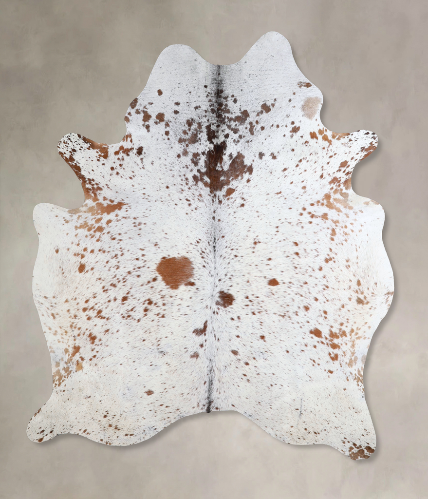 Salt and Pepper Brown Large Brazilian Cowhide Rug 7'1"H x 5'7"W #A43641 by Hudson Hides