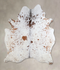 Salt and Pepper Brown Large Brazilian Cowhide Rug 7'1