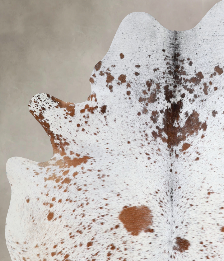 Salt and Pepper Brown Large Brazilian Cowhide Rug 7'1"H x 5'7"W #A43641 by Hudson Hides