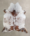 Salt and Pepper Brown Large Brazilian Cowhide Rug 6'10