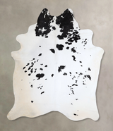 Black and White XX-Large Brazilian Cowhide Rug 8'1"H x 6'10"W #A43648 by Hudson Hides