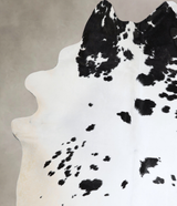 Black and White XX-Large Brazilian Cowhide Rug 8'1"H x 6'10"W #A43648 by Hudson Hides