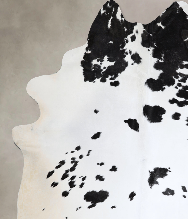Black and White XX-Large Brazilian Cowhide Rug 8'1"H x 6'10"W #A43648 by Hudson Hides