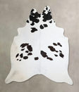 Black and White XX-Large Brazilian Cowhide Rug 7'7"H x 6'10"W #A43657 by Hudson Hides
