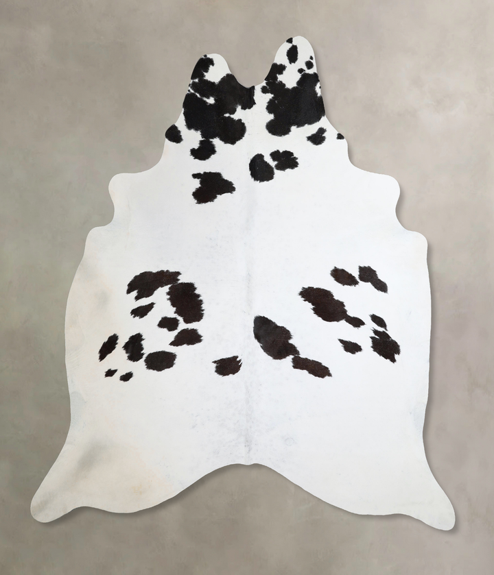 Black and White XX-Large Brazilian Cowhide Rug 7'7"H x 6'10"W #A43657 by Hudson Hides