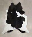 Black and White XX-Large Brazilian Cowhide Rug 7'8"H x 6'11"W #A43659 by Hudson Hides