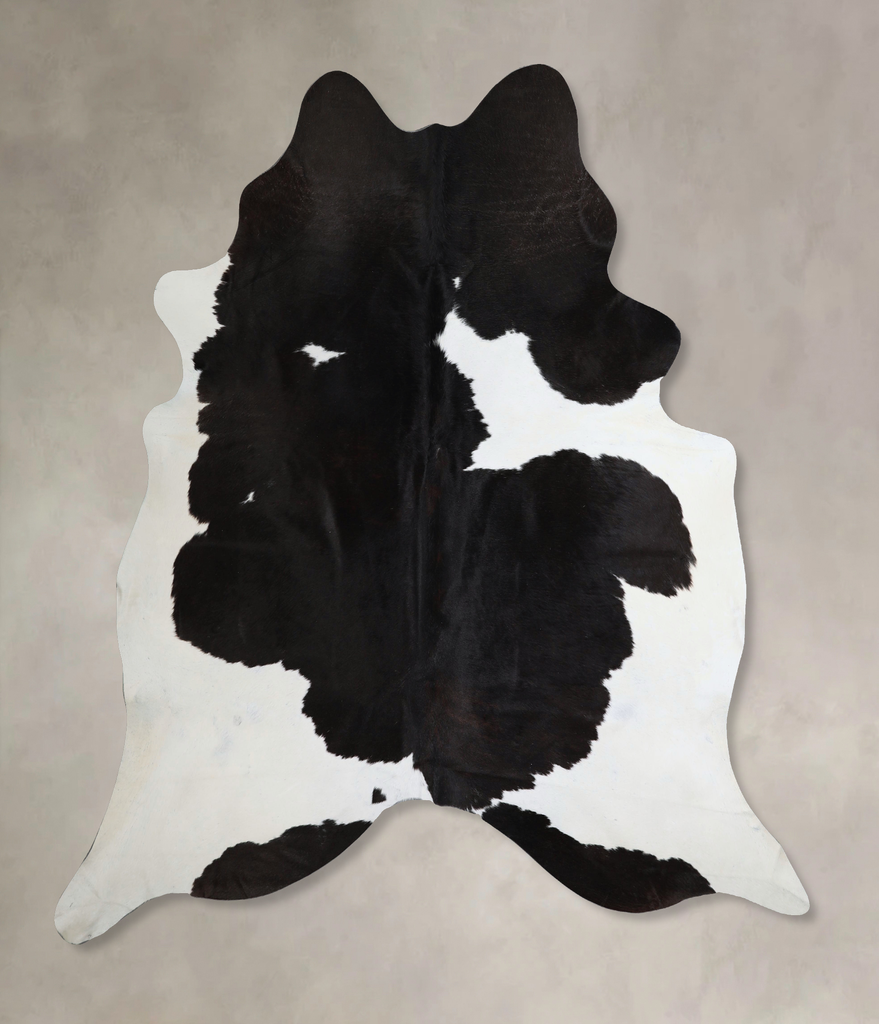 Black and White XX-Large Brazilian Cowhide Rug 7'8"H x 6'11"W #A43659 by Hudson Hides