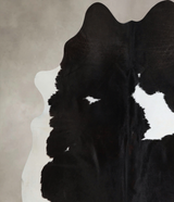 Black and White XX-Large Brazilian Cowhide Rug 7'8"H x 6'11"W #A43659 by Hudson Hides